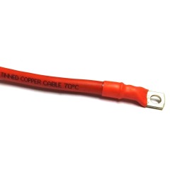 70mm Marine Tinned Battery Cable assembly 485 Amp - Red - 250mm 10-10